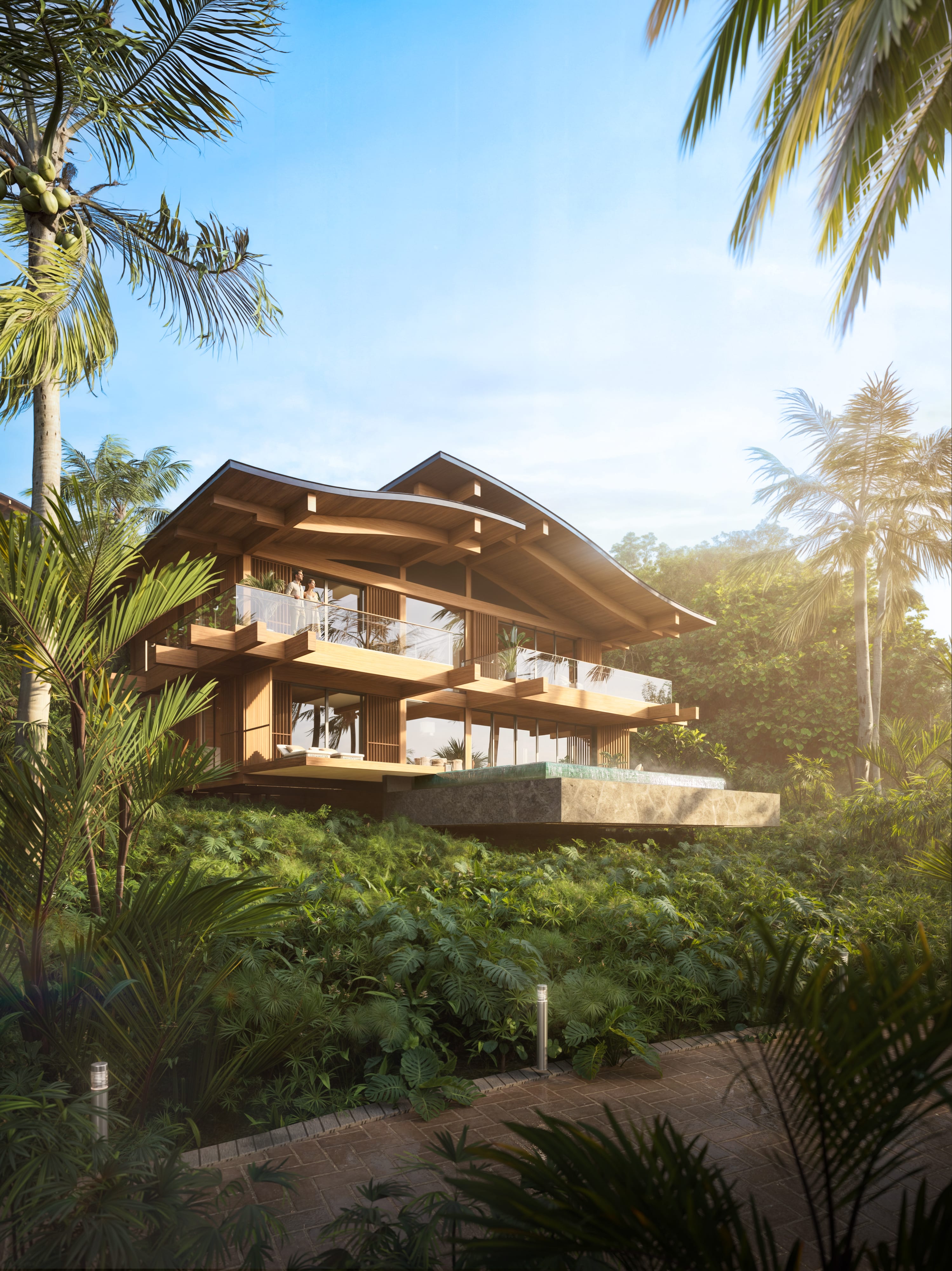 Pacific Horizon aerial villa render